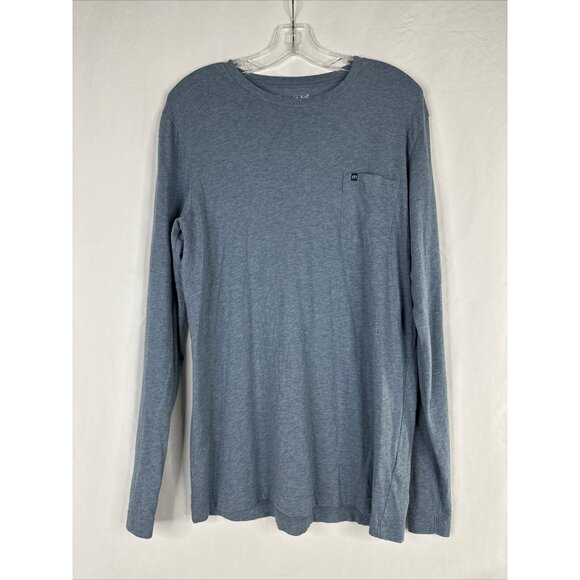 Travis Mathew Other - Travis Mathew Long Sleeve T-shirt Mens Size M Blue Palm Trees Golf Beach